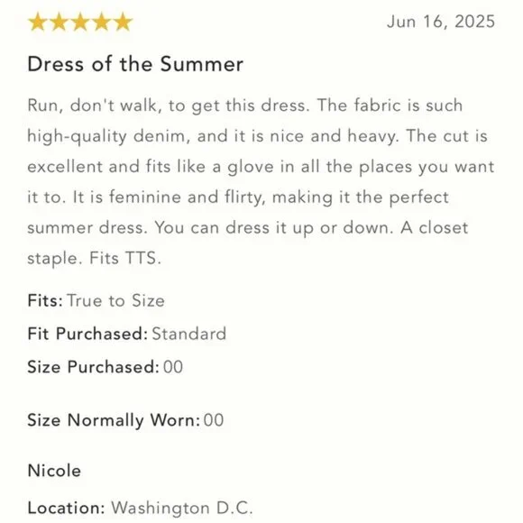 NWT Anthropologie Pilcro Square-Neck Seamed Chambray Midi Dress XS‎ - Picture 8 of 11